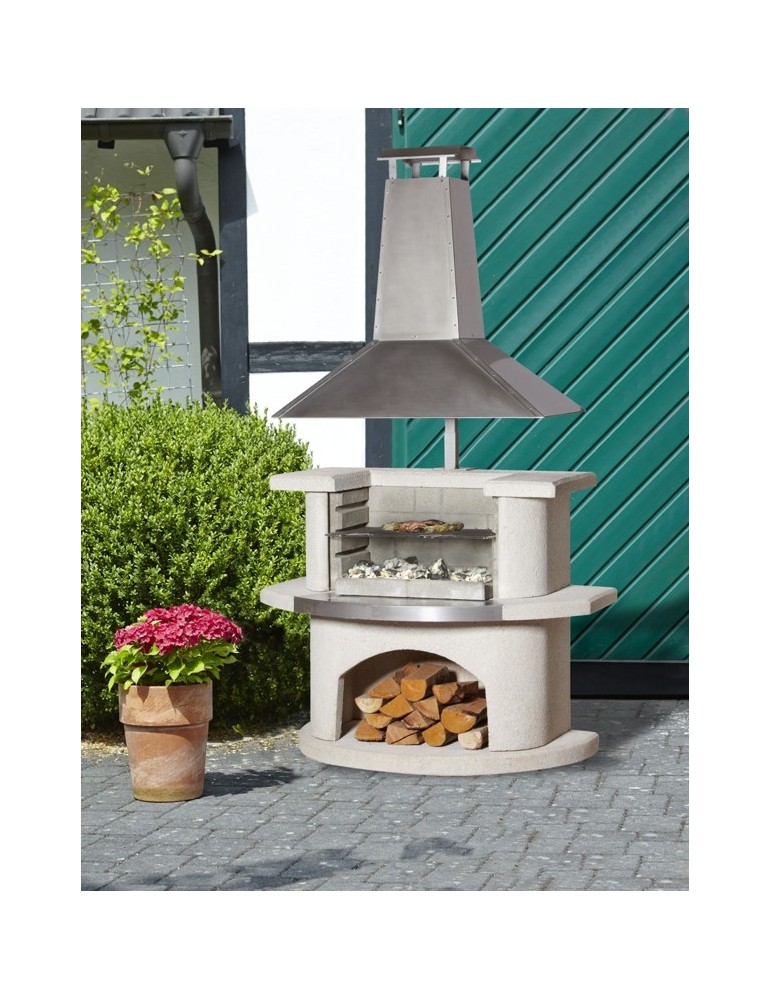 Gartengrillkamin Venedig – Edelstahl & Quarzstruktur | ShopVola