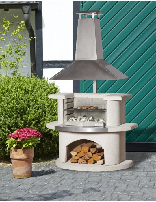 Gartengrillkamin Venedig – Edelstahl & Quarzstruktur | ShopVola