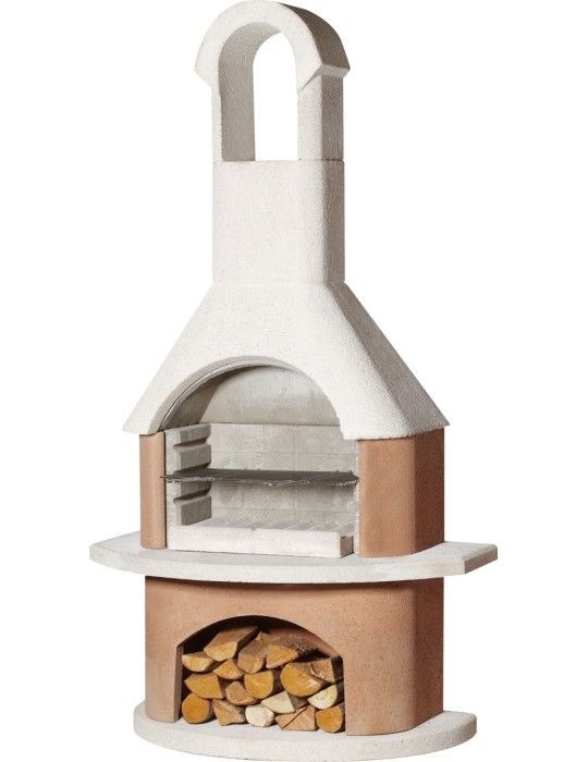 Gartengrillkamin Bali – weiß‑terrakotta Grillkamin | ShopVola