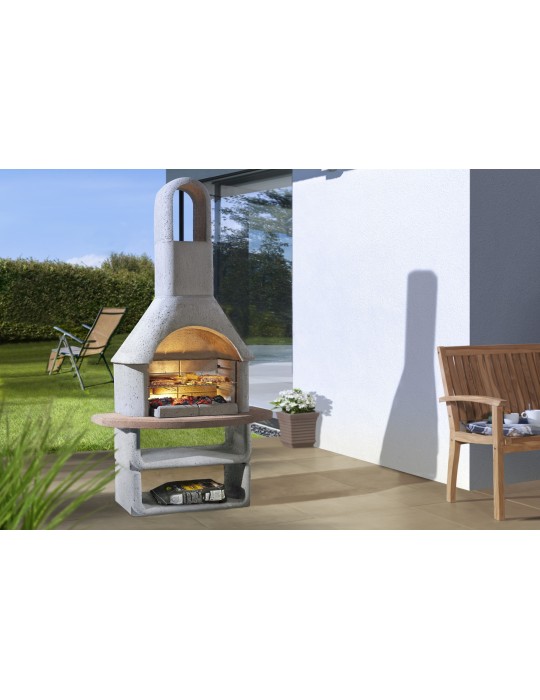 Gartengrillkamin Cortina – naturgrauer Grillkamin | ShopVola