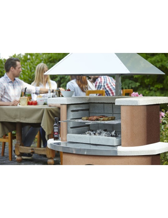 Gartengrillkamin Kampen – Edelstahlhaube & Terrakotta | ShopVola