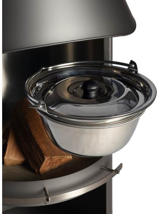 Gulasch-/Glühweintopf Sydney – Edelstahl Topf für Grillkamin | ShopVola
