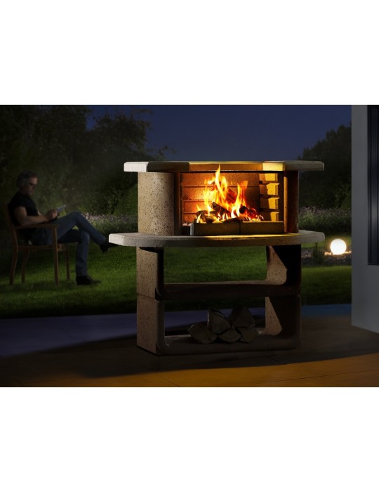Grillbar Kansas – Beton Grillbar mit Ablagefläche | ShopVola