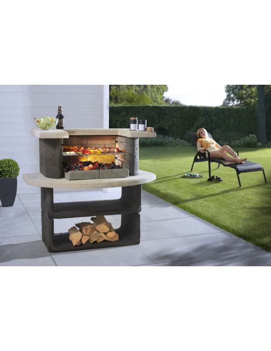Grillbar Oregon – Beton Grillbar mit Ablagefächern | ShopVola