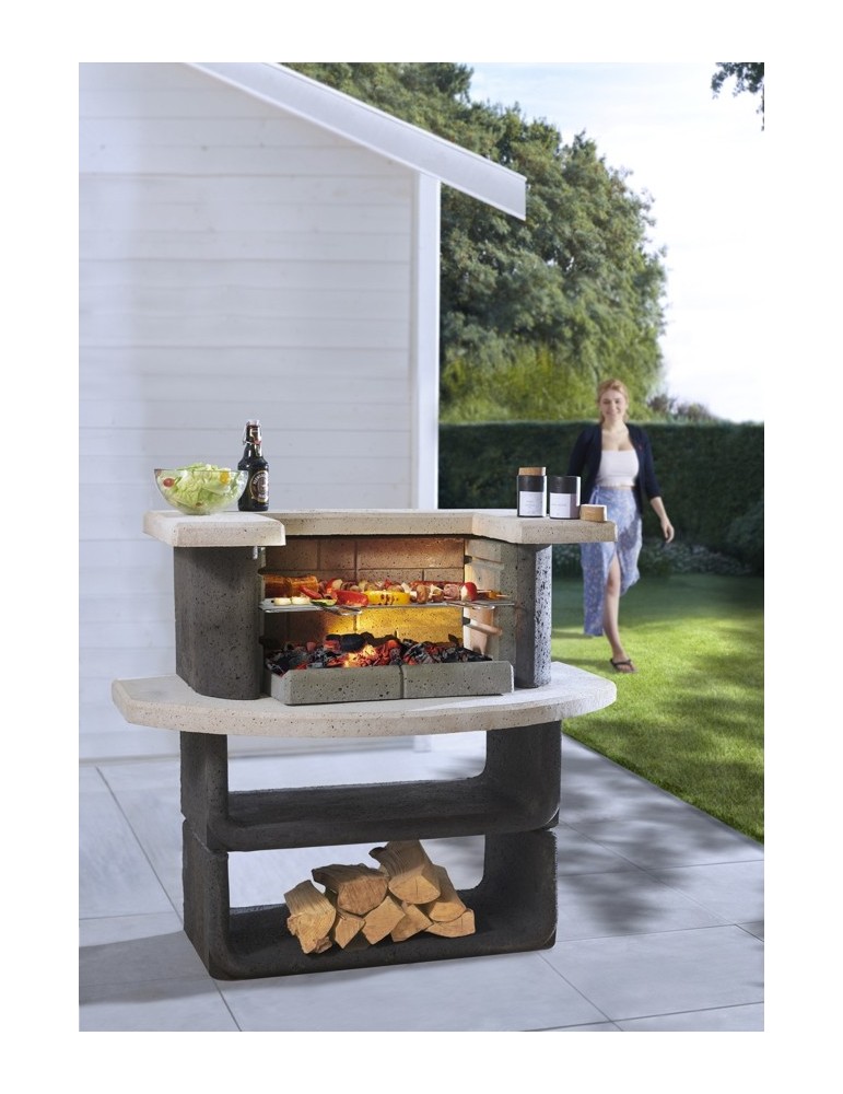 Grillbar Oregon – Beton Grillbar mit Ablagefächern | ShopVola