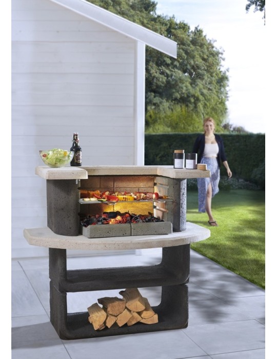 Grillbar Oregon – Beton Grillbar mit Ablagefächern | ShopVola
