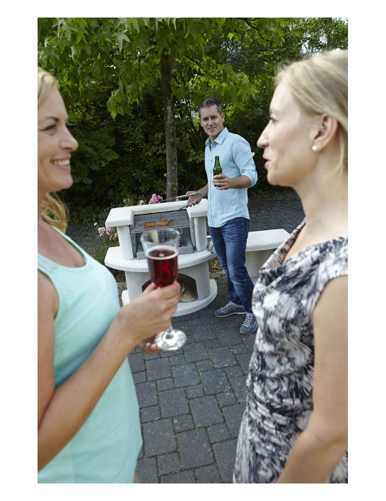 Grillbar Venedig weiß – Quarzstruktur Grillbar | ShopVola