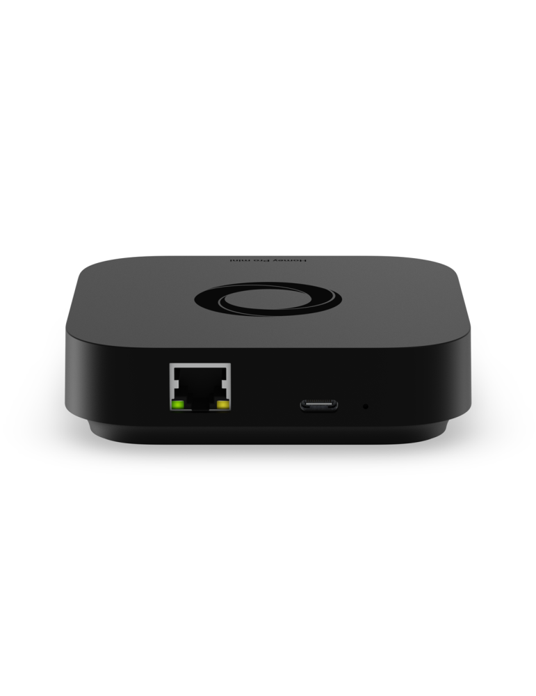 Homey Pro mini Smart Home Controller - schwarz mit Matter, Zigbee, Thread und LAN