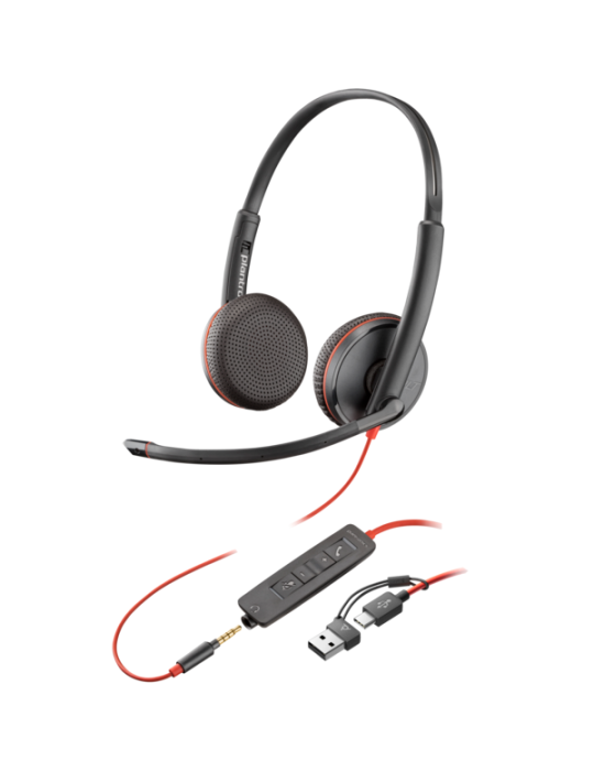 Poly Blackwire 3225 USB-C HS +3.5mmP +USB-C/A