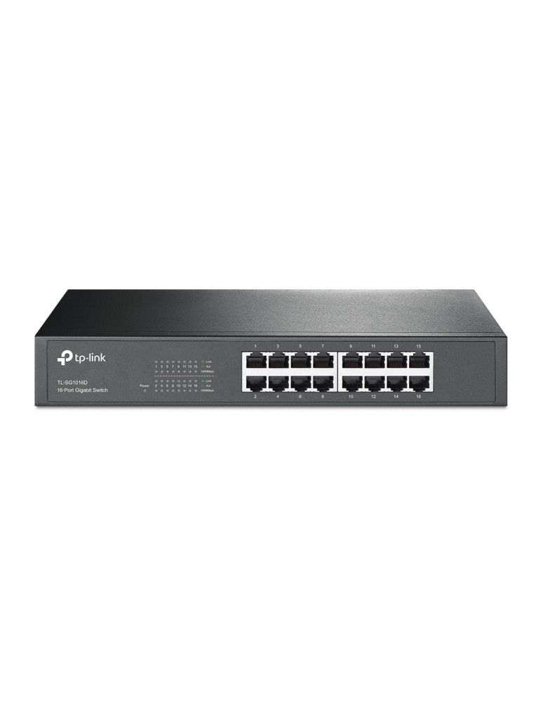 TP-Link TL-SG1016D Unmanaged Switch 16-Port, Unmanaged, 16x Gigabit RJ45